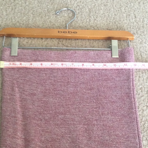 Ann Taylor Mauve & White Long Knit Skirt, XS - Picture 6 of 9